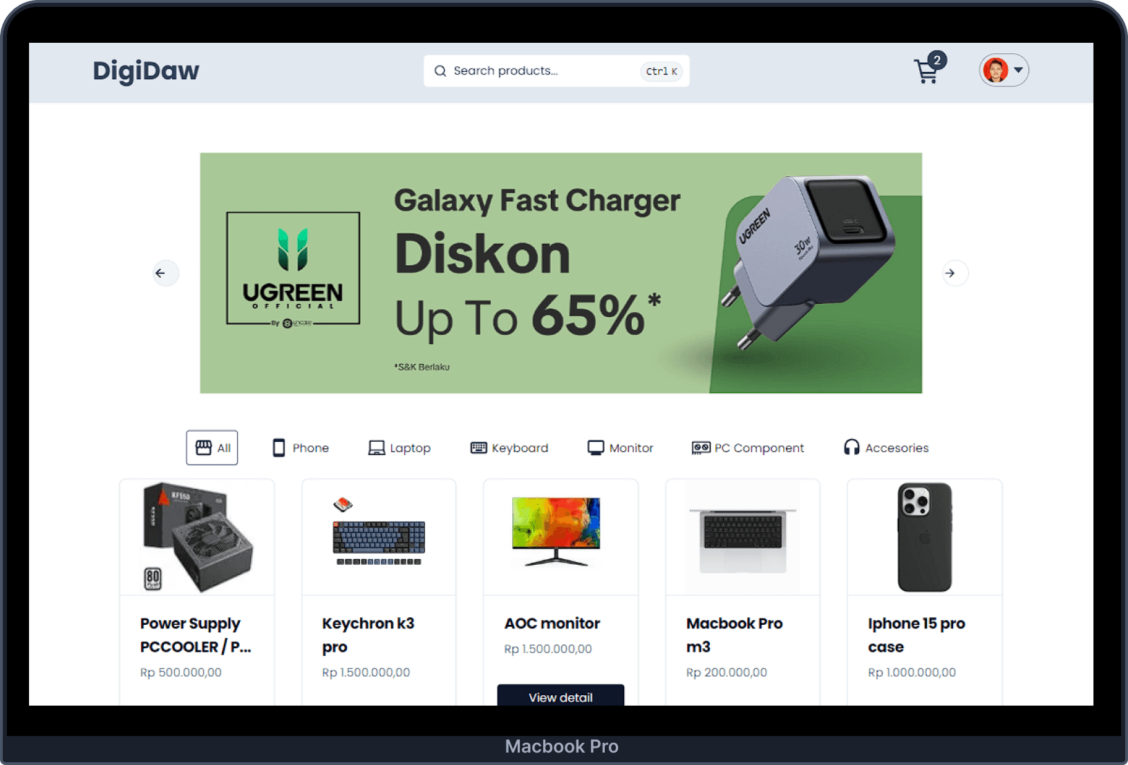 Digidaw E-commerce Website
